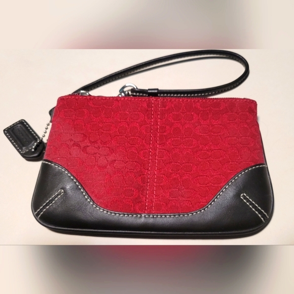 Red Coach Wristlet - Picture 1 of 4